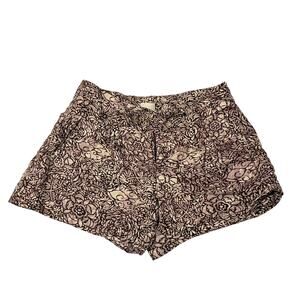 Women's Anthropologie Coquille Linen Blend Floral Doodle Shorts, Size 10